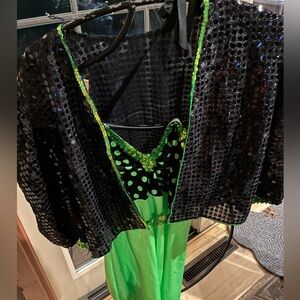 Costume Gallery Green, Gold & Black Sequin Adult Dance Sz. L‎ Costume